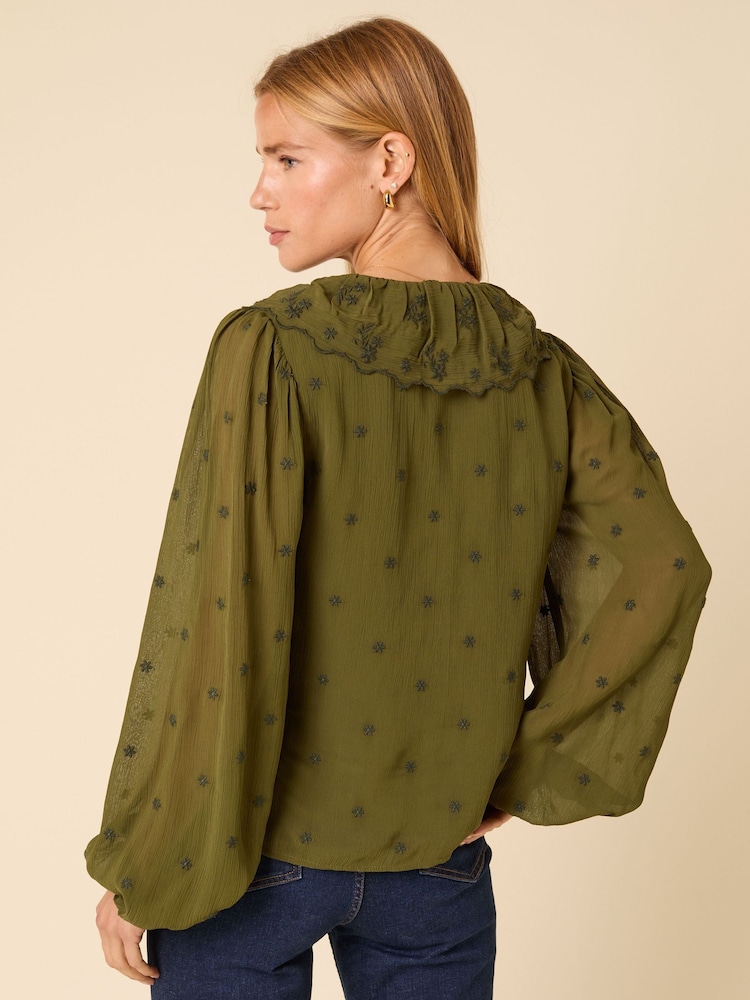 Nobodys Child Green Lysander Blouse - Image 5 of 5