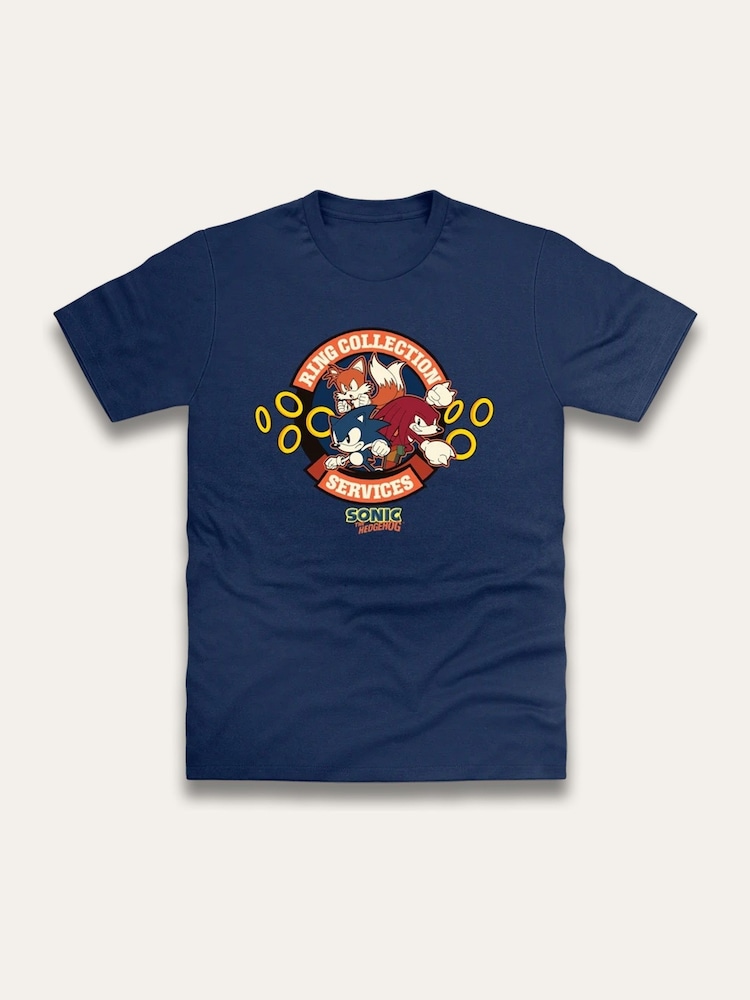 Brand Threads Blue Sonic The Hedgehog T-Shirt - Image 1 of 1