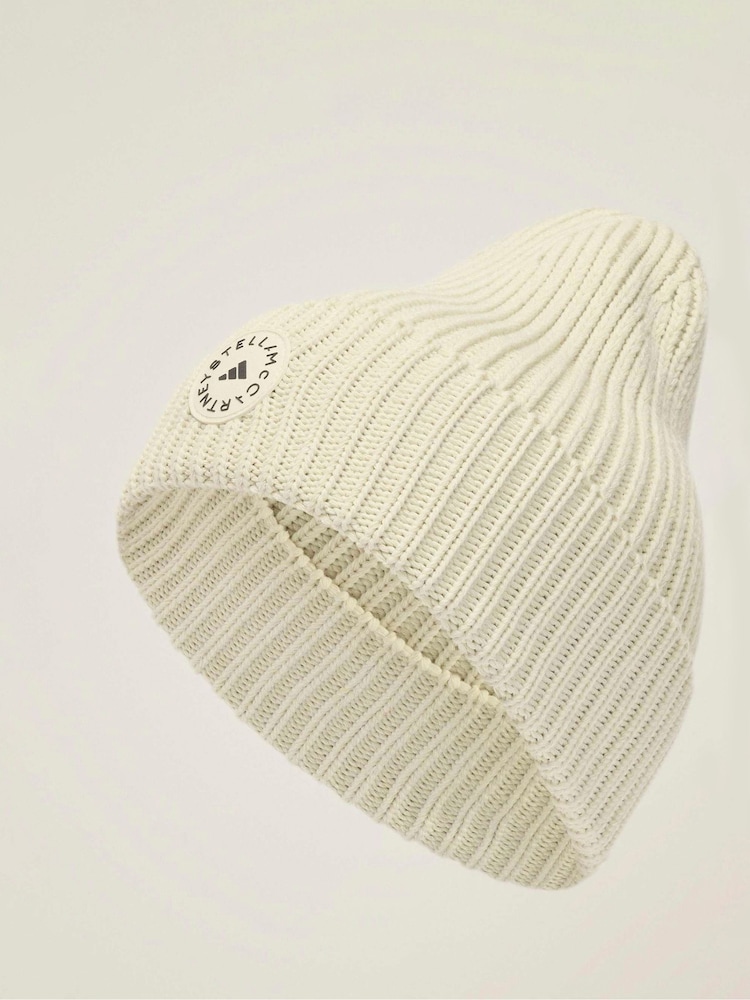 adidas Stella McCartney Cream Logo Beanie - Image 1 of 4