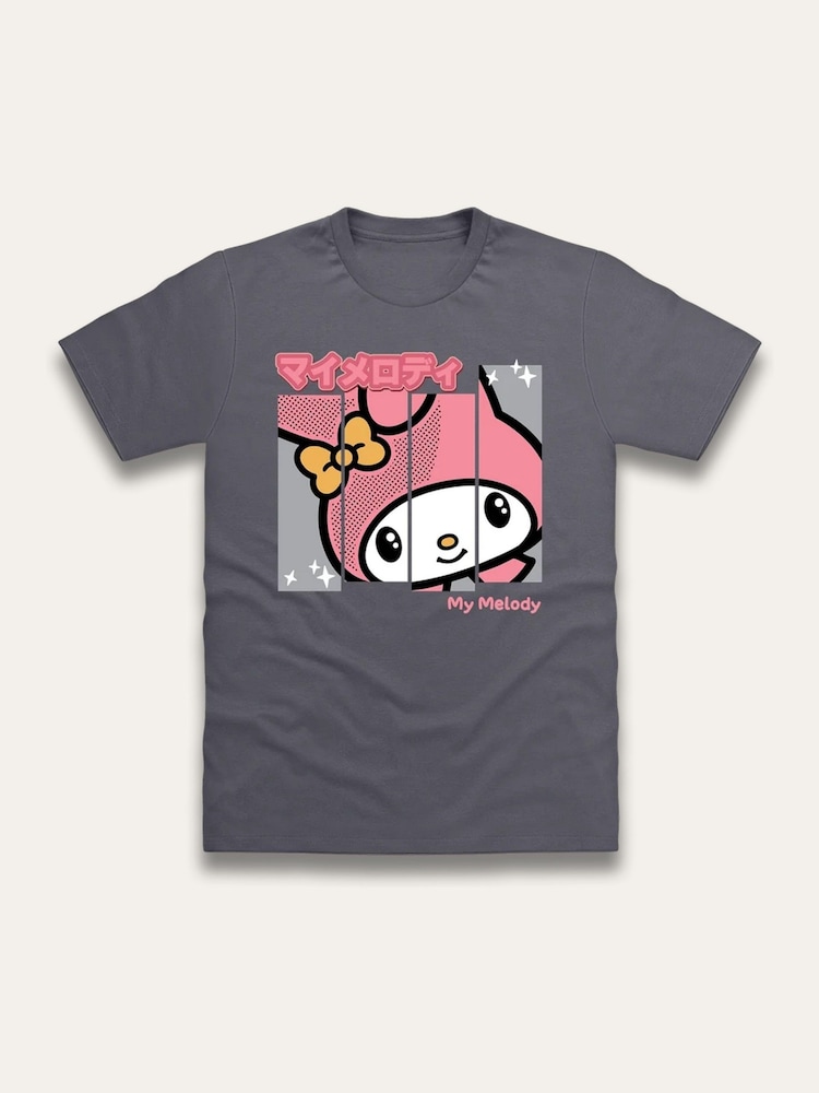 Brand Threads Grey Hello Kitty T-Shirt - Image 1 of 1 Brand Threads Grey Hello Kitty T-Shirt - Image 1 of 1