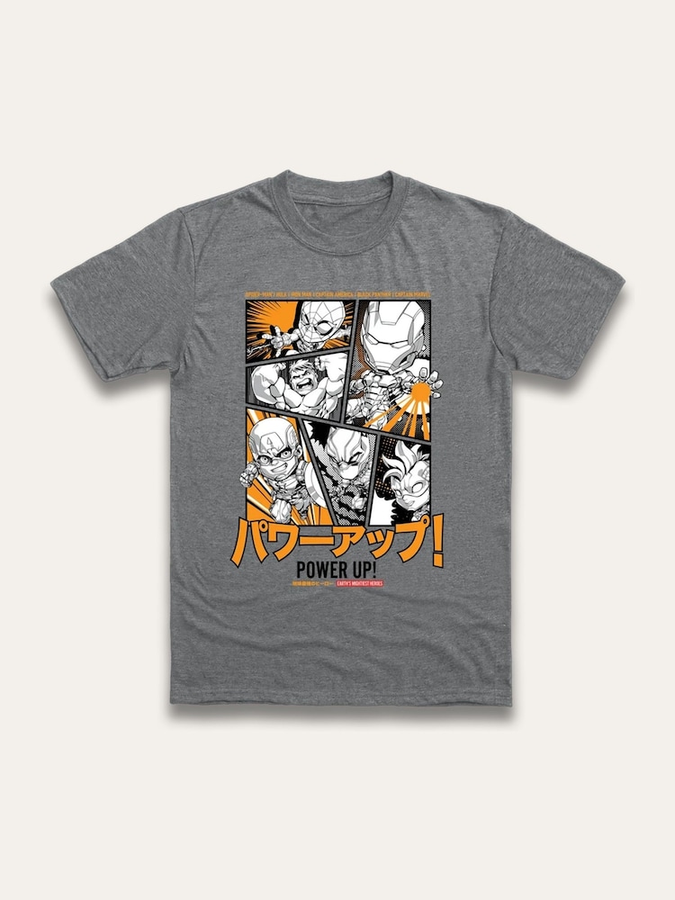 Brand Threads Grey Marvel T-Shirt - Image 1 of 1 Brand Threads Grey Marvel T-Shirt - Image 1 of 1