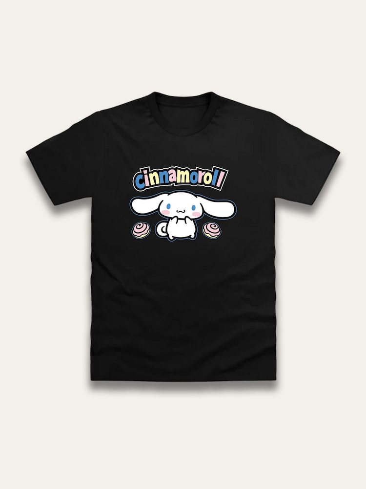 Brand Threads Black Cinnamoroll T-Shirt - Image 1 of 1
