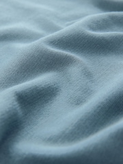 Light Blue Slim Fit N. Premium Tipped Short Sleeve Quarter Zip Knit Polo Shirt - Image 2 of 3