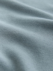 Light Blue Slim Fit N. Premium Tipped Short Sleeve Quarter Zip Knit Polo Shirt - Image 6 of 6