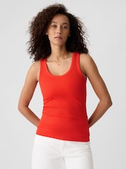 Gap Red Soft Ribbed Sleeveless Vest Top - Image 1 of 5