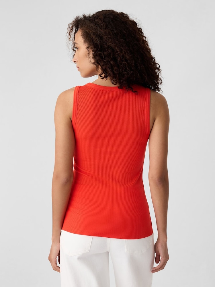 Gap Red Soft Ribbed Sleeveless Vest Top - Image 2 of 5