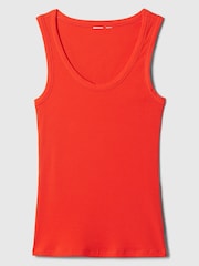Gap Red Soft Ribbed Sleeveless Vest Top - Image 5 of 5