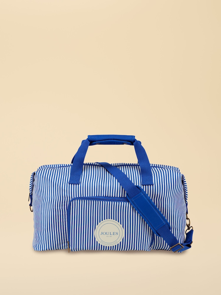 Joules Ticking Stripe Packaway Duffle - Image 1 of 5