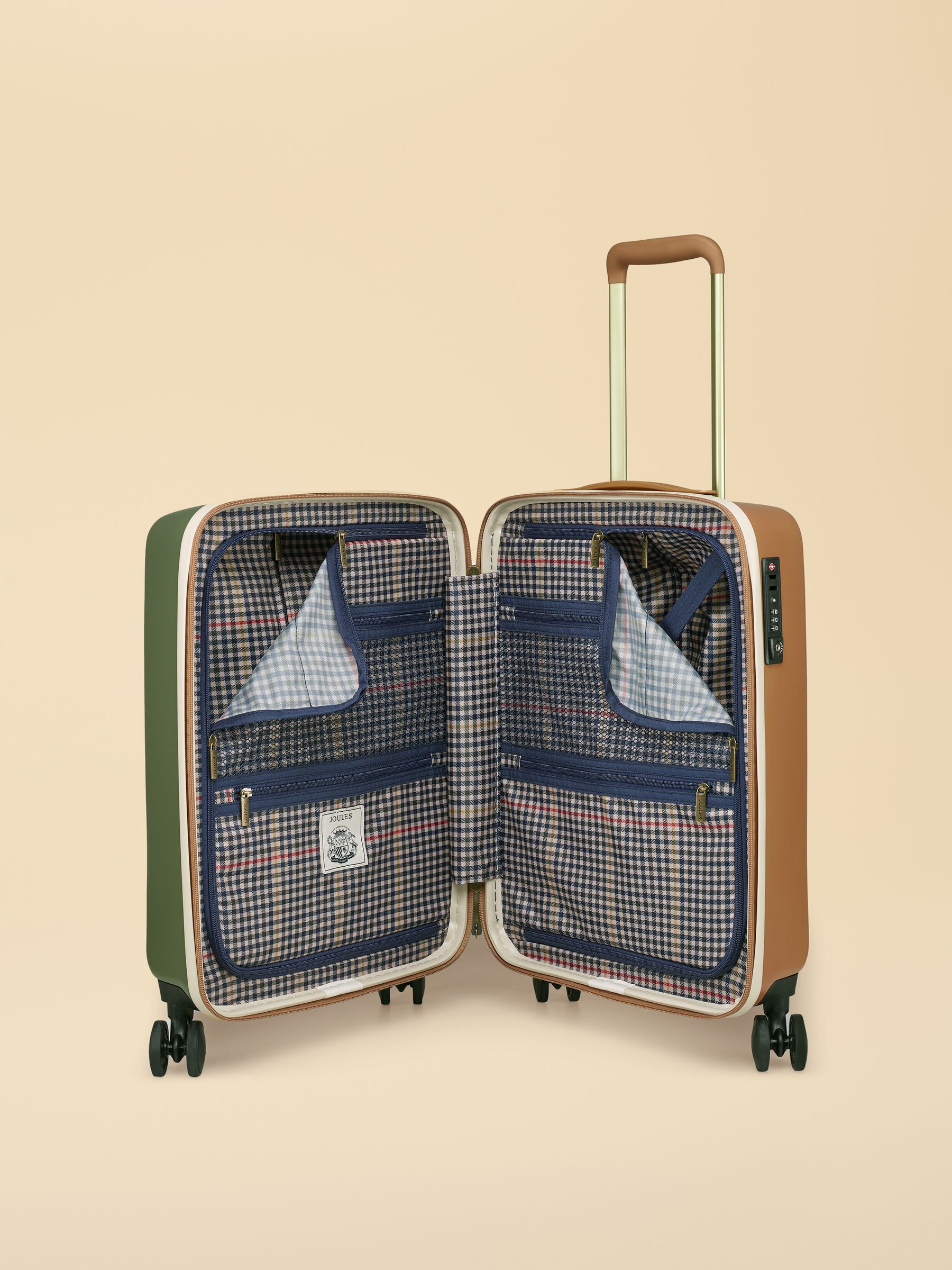 チャコール　ベージュxs Buy Joules Olive And Tan Colourblock Medium Four Wheel Hard Shell