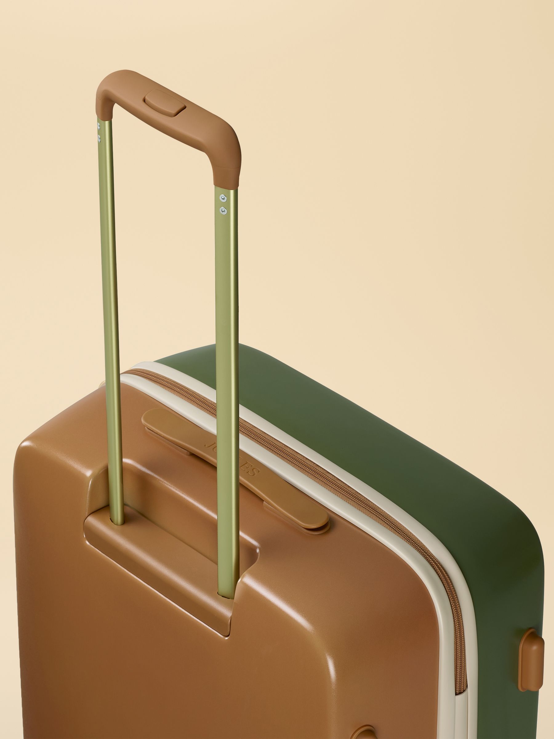 Buy Joules Olive And Tan Colourblock Medium Four Wheel Hard Shell