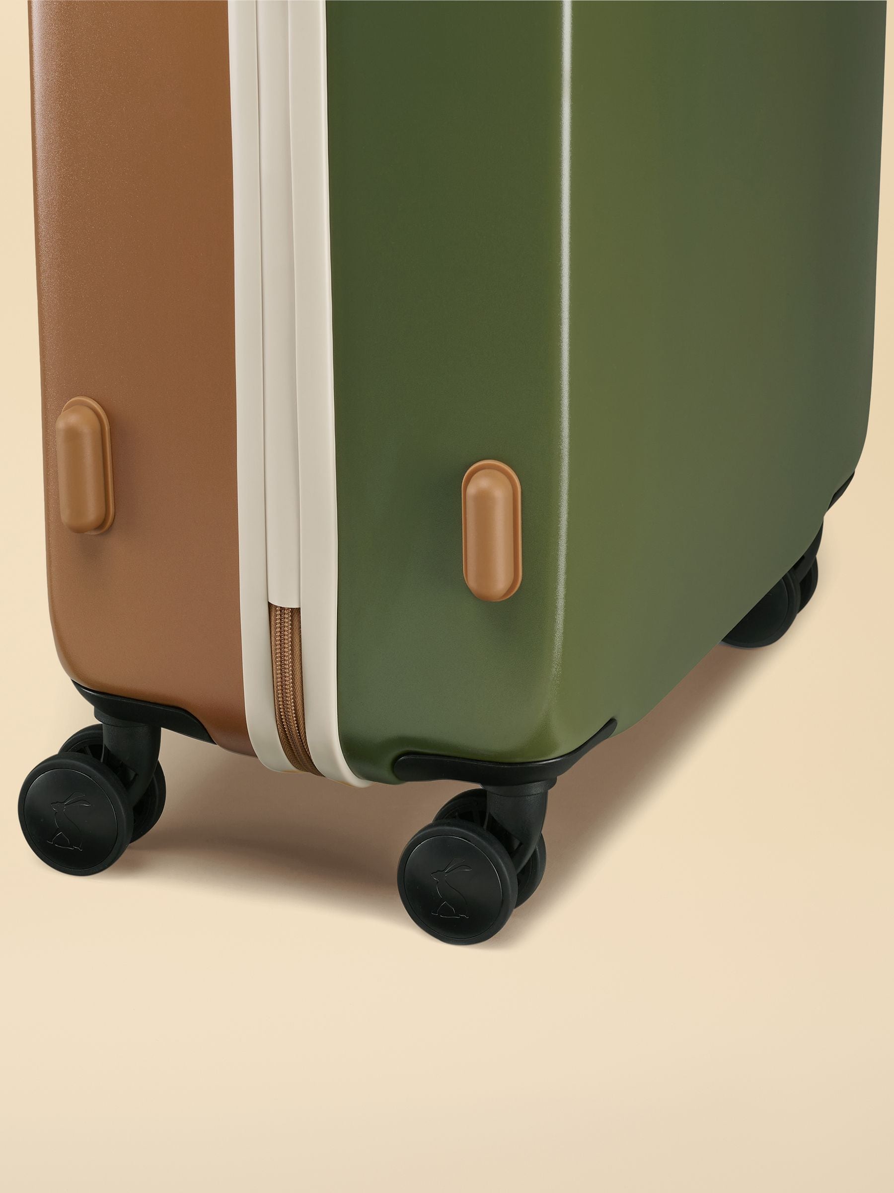 Buy Joules Olive And Tan Colourblock Medium Four Wheel Hard Shell