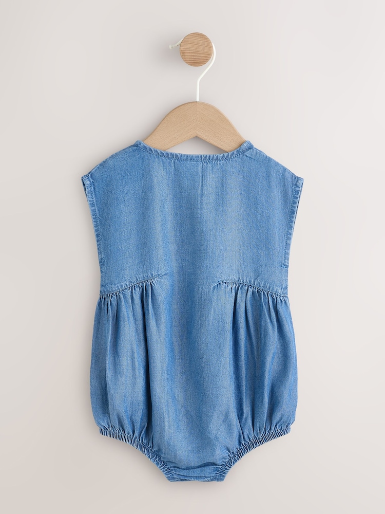 Denim Blue Bloomer Baby Romper (0mths-2yrs) - Image 2 of 7