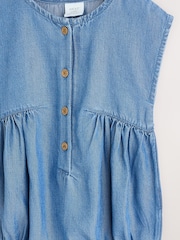 Denim Blue Bloomer Baby Romper (0mths-2yrs) - Image 6 of 7