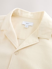 Ecru Beach Print Short Sleeve Shirt - Image 8 of 9