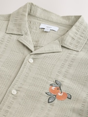 Grønn - Textured Chest Hit Short Sleeve Shirt - Bilde 6 av 7