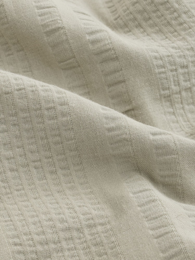 Grønn - Textured Chest Hit Short Sleeve Shirt - Bilde 7 av 7