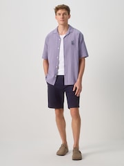 Purple Textured Short Sleeve Shirt - Image 3 of 8