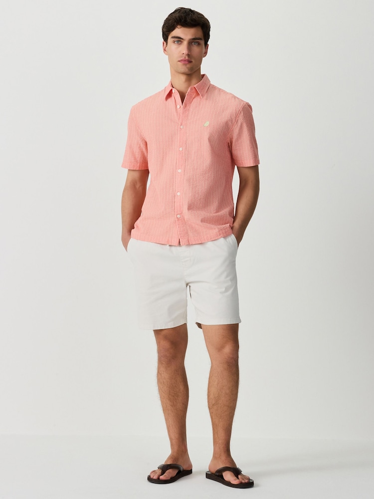 Pink Stripe Seersucker Short Sleeve Shirt - Image 2 of 9