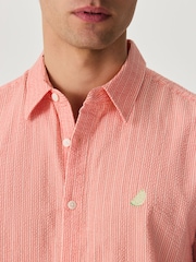 Pink Stripe Seersucker Short Sleeve Shirt - Image 5 of 9