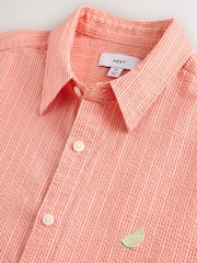 Pink Stripe Seersucker Short Sleeve Shirt - Image 8 of 9