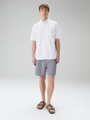 Hvit - Kortermet  - Lett Oxford-skjorte med lomme - Bilde 3 av 9