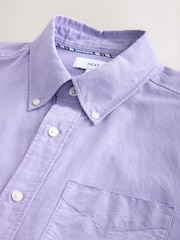 Lilac Purple Short Sleeve Lightweight Pocket Oxford  Shirt - Image 7 of 8