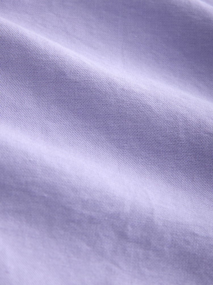 Lilac Purple Short Sleeve Lightweight Pocket Oxford Shirt - Image 8 of 8 Lilac Purple Short Sleeve Lightweight Pocket Oxford Shirt - Image 8 of 8