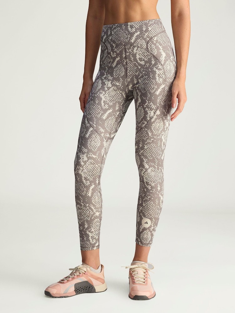adidas Stella McCartney Beige Snake Print Leggings - Image 1 of 6