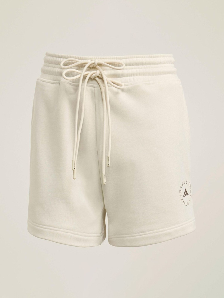 adidas Stella McCartney Cream Terry Shorts - Image 6 of 6