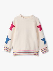 Hatley Natural Star Slouchy Pullover Sweat Top - Image 1 of 2