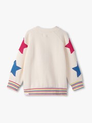 Hatley Natural Star Slouchy Pullover Sweat Top - Image 2 of 2