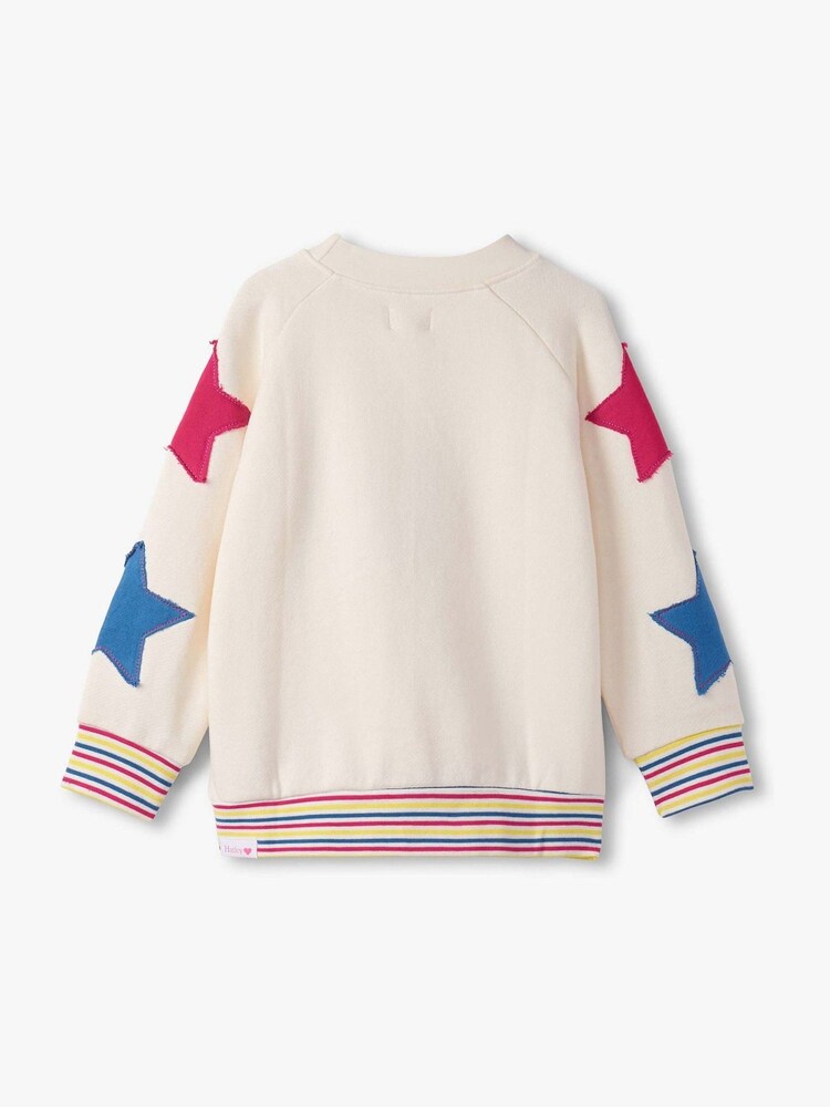 Hatley Natural Star Slouchy Pullover Sweat Top - Image 2 of 2 Hatley Natural Star Slouchy Pullover Sweat Top - Image 2 of 2