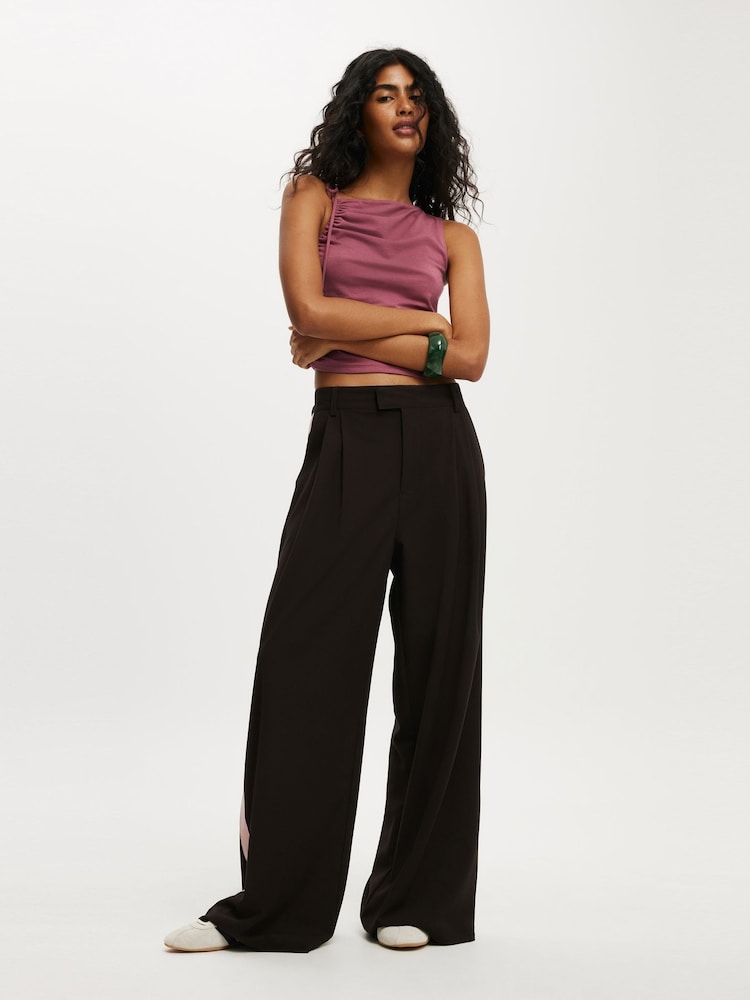 Cotton On Blue Izzy Pleated Trousers - Image 1 of 6