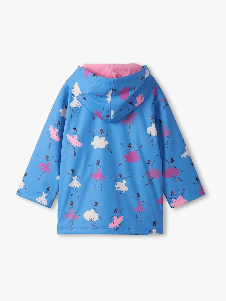 Hatley Blue Ballet School Colour Changing Rain Jacket - Image 2 of 2 Hatley Blue Ballet School Colour Changing Rain Jacket - Image 2 of 2