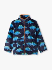 Stegosaurus Fuzzy Fleece Zip-Up Jacket - Image 1 of 2