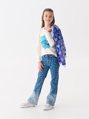 Hatley Blue Hearts Flared Leg Denim Jeans - Image 1 of 4