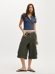 Azul - Cotton On Christy Henley T-Shirt - Imagem 4 de 4