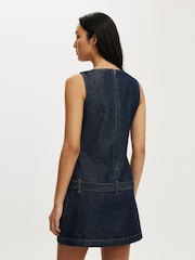 Cotton On Blue Mini Luisa Belted Denim Dress - Image 2 of 5