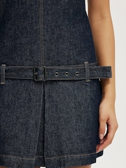 Cotton On Blue Mini Luisa Belted Denim Dress - Image 3 of 5