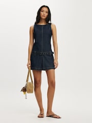 Cotton On Blue Mini Luisa Belted Denim Dress - Image 5 of 5