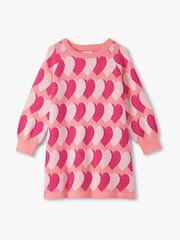Hatley Pink Graphic Hearts Swing Jumper Dress - Image 1 of 2