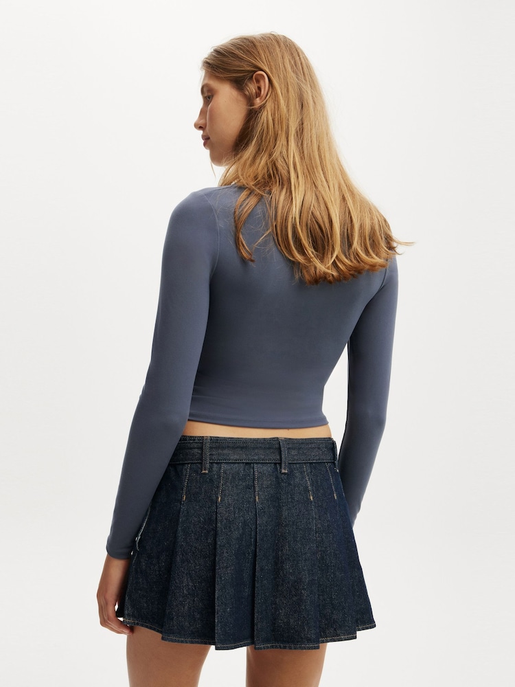 Cotton On Blue Hold Me Long Sleeve Top - Image 2 of 4 Cotton On Blue Hold Me Long Sleeve Top - Image 2 of 4