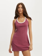Vermelho - Cotton On Mini Halter Scoop Dress - Imagem 1 de 4