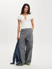 Branco - Cotton On Christy Henley T-Shirt - Imagem 4 de 4