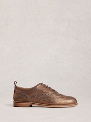White Stuff Gold Thistle Lace Up Brogues - Image 1 of 4