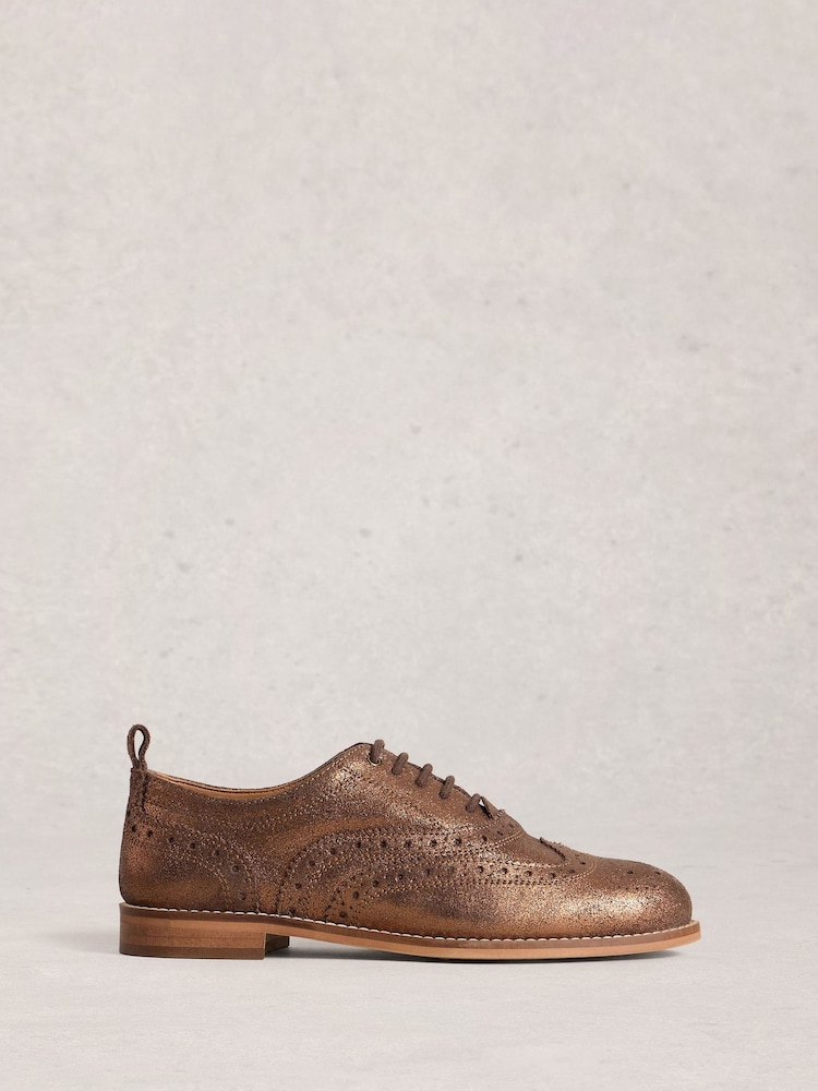 White Stuff Gold Thistle Lace Up Brogues - Image 1 of 4 White Stuff Gold Thistle Lace Up Brogues - Image 1 of 4