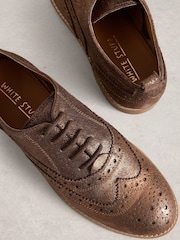 White Stuff Gold Thistle Lace Up Brogues - Image 4 of 4
