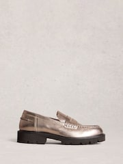 White Stuff Metallic Laura Chunky Loafers - Image 1 of 5