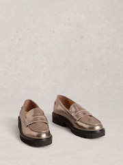 White Stuff Metallic Laura Chunky Loafers - Image 2 of 5