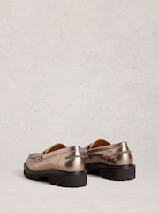 White Stuff Metallic Laura Chunky Loafers - Image 3 of 5